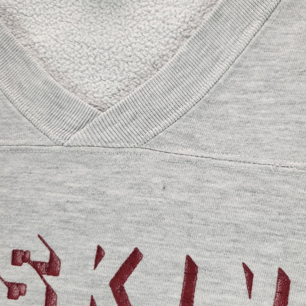 Pro Line Redskins Sweatshirt Mens XL Gray 1991 Vintage V-Neck NFL Pullover - Picture 4 of 11